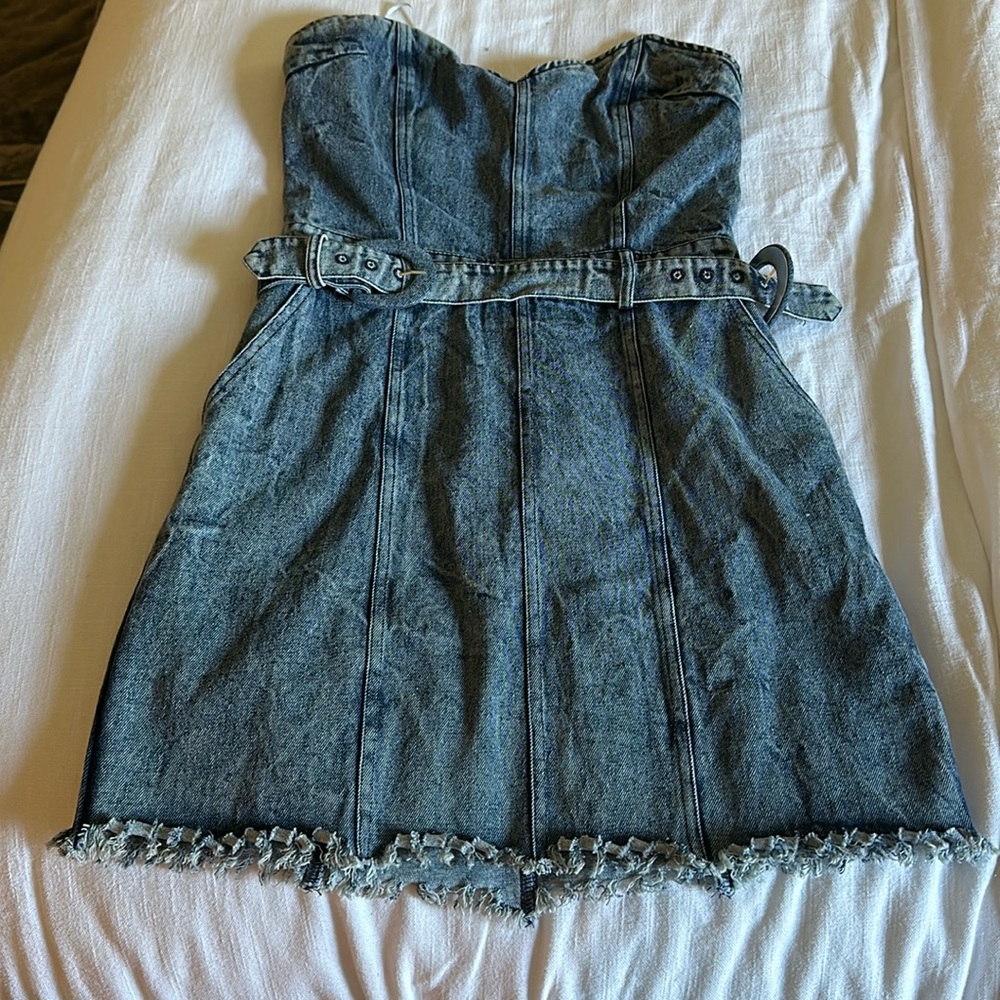 Strapless Denim Dress